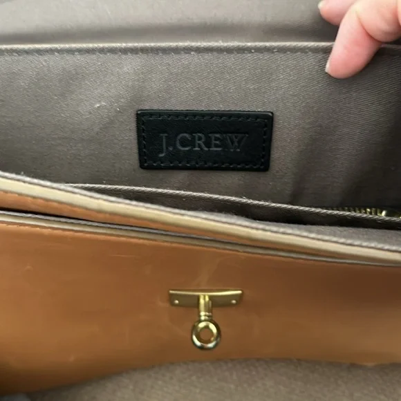J Crew leather light brown shoulder bag - Picture 7 of 12